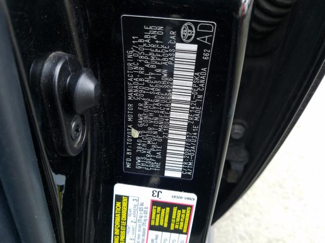 2T1BU4EE4BC654226 - 2011 TOYOTA COROLLA BASE  foto 10