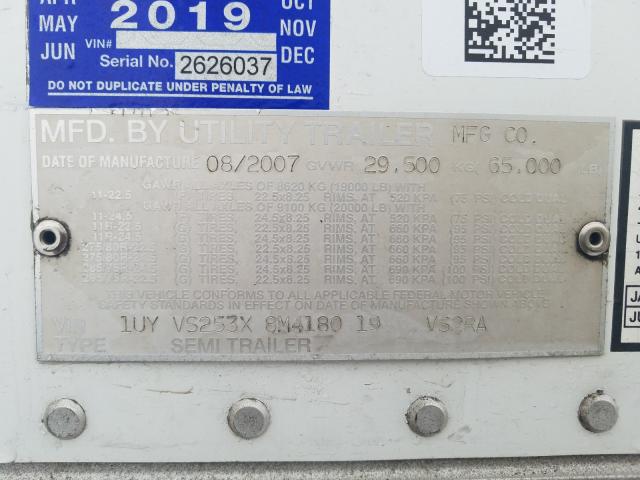 1UYVS253X8M418019 - 2008 UTILITY TRAILER  ფოტო 10