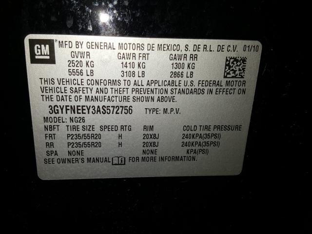 3GYFNEEY3AS572756 - 2010 CADILLAC SRX PERFORMANCE COLLECTION  фото 10