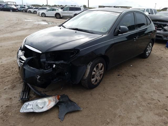 KMHDU4AD1AU205928 - 2010 HYUNDAI ELANTRA BLUE  photo 2