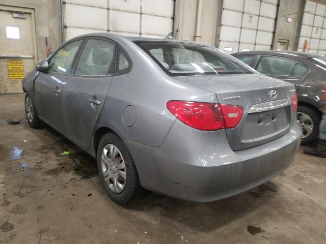 KMHDU4AD6AU180962 - 2010 HYUNDAI ELANTRA BLUE  photo 3