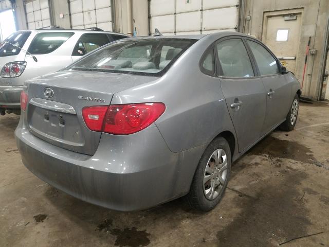 KMHDU4AD6AU180962 - 2010 HYUNDAI ELANTRA BLUE  photo 4