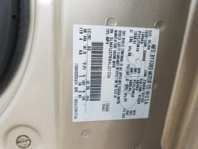 5LMFU27RX4LJ21226 - 2004 LINCOLN NAVIGATOR  照片 10