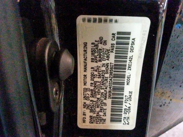 1NXBU4EE0AZ385607 - 2010 TOYOTA COROLLA BASE  照片 10