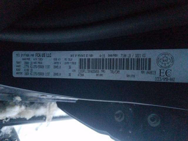 1C6SRFLT3KN835059 - 2019 RAM 1500 REBEL  ფოტო 10