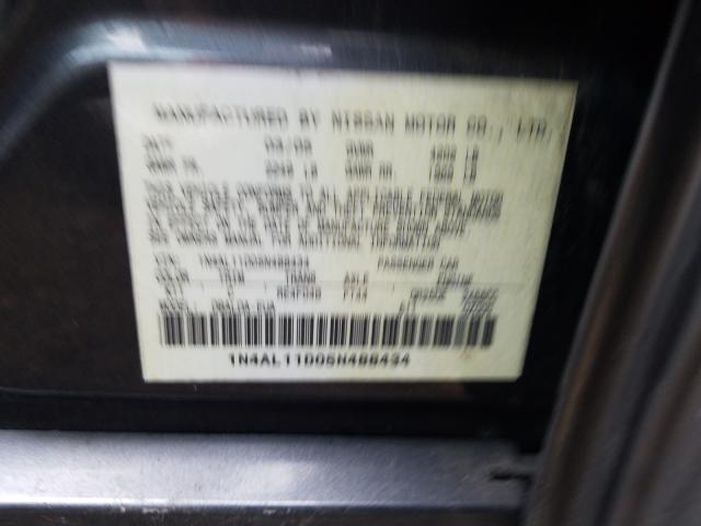 1N4AL11D05N488434 - 2005 NISSAN ALTIMA S  photo 10