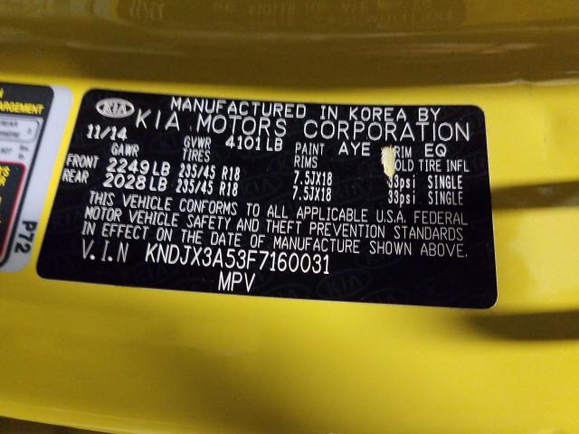 KNDJX3A53F7160031 - 2015 KIA SOUL !  photo 10