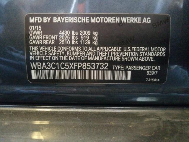 WBA3C1C5XFP853732 - 2015 BMW 328 I SULEV  photo 10