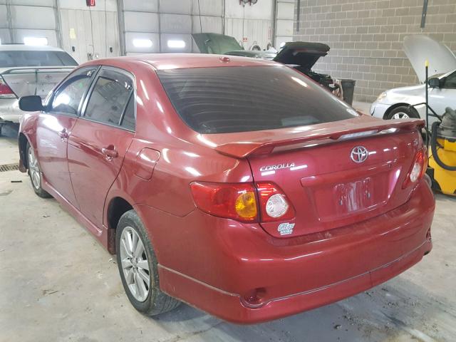 1NXBU40E59Z035960 - 2009 TOYOTA COROLLA BASE  photo 3