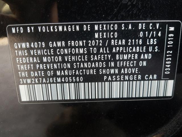 3VW2K7AJ6EM405560 - 2014 VOLKSWAGEN JETTA BASE  photo 10