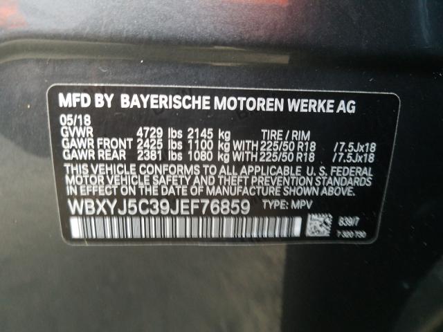 WBXYJ5C39JEF76859 - 2018 BMW X2 XDRIVE28I  photo 10