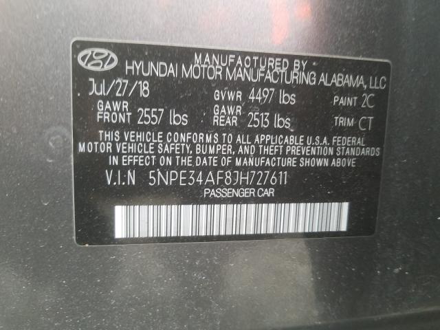 5NPE34AF8JH727611 - 2018 HYUNDAI SONATA SPORT  foto 10