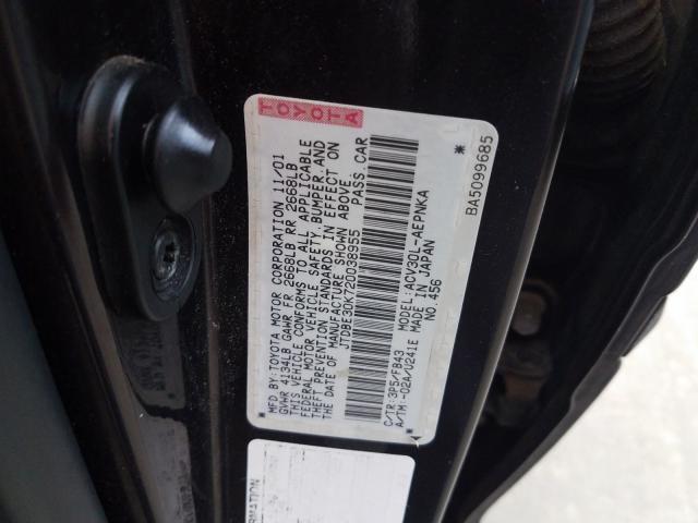 JTDBE30K720038955 - 2002 TOYOTA CAMRY LE  photo 10