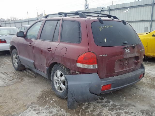 KM8SC13D55U005162 - 2005 HYUNDAI SANTA FE GLS  photo 3