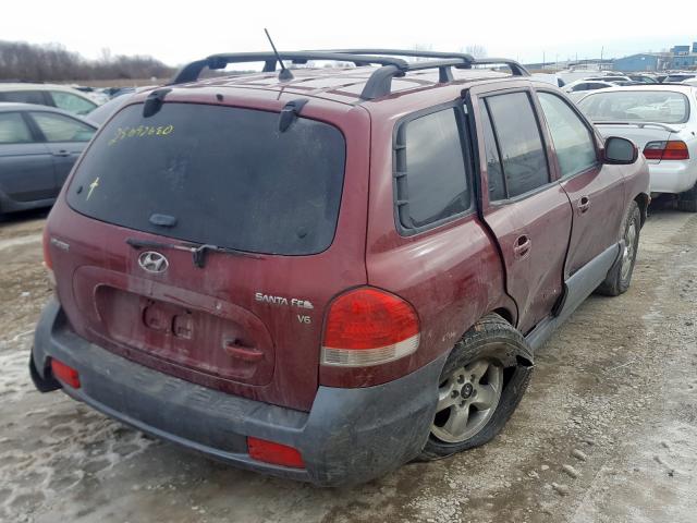 KM8SC13D55U005162 - 2005 HYUNDAI SANTA FE GLS  photo 4