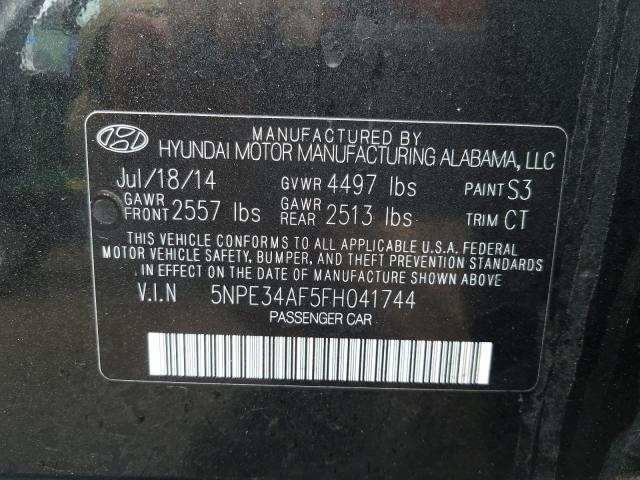 5NPE34AF5FH041744 - 2015 HYUNDAI SONATA SPORT  photo 10