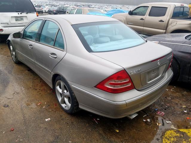 WDBRF40J24A625150 - 2004 MERCEDES-BENZ C 230K SPORT SEDAN  photo 3