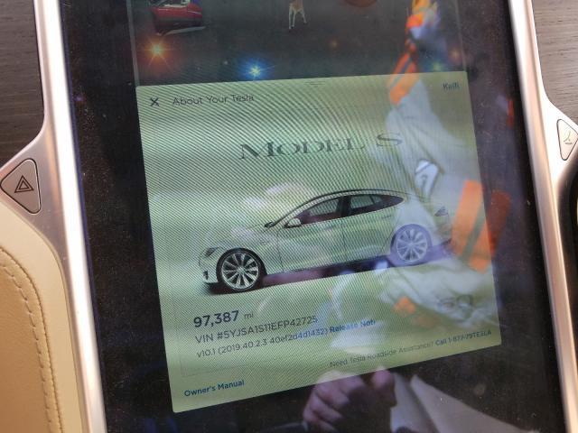 5YJSA1S11EFP42725 - 2014 TESLA MODEL S  լուսանկար 8