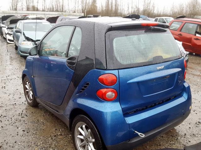 WMEEJ31X28K144697 - 2008 SMART FORTWO PURE  photo 3