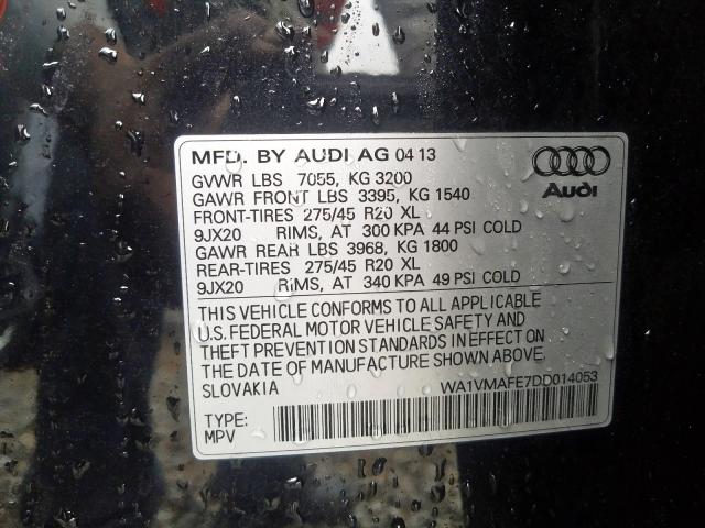 WA1VMAFE7DD014053 - 2013 AUDI Q7 PRESTIGE  照片 10