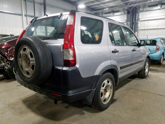 JHLRD68555C009624 - 2005 HONDA CR-V LX  photo 4