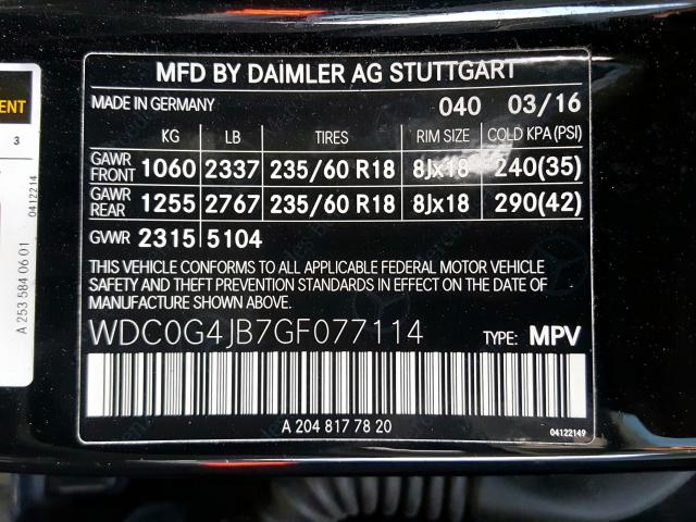 WDC0G4JB7GF077114 - 2016 MERCEDES-BENZ GLC 300  photo 10