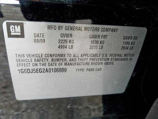 1G6DJ5EG2A0106889 - 2010 CADILLAC CTS PERFORMANCE COLLECTION  фото 10