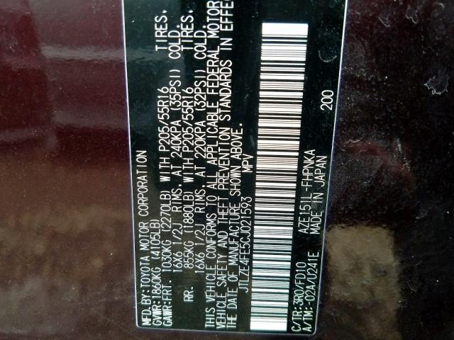 JTLZE4FE5CJ021593 - 2012 TOYOTA SCION XB  Foto 10