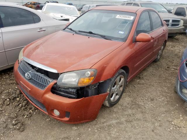 KNAFE221495026921 - 2009 KIA SPECTRA EX ORANGE photo 2