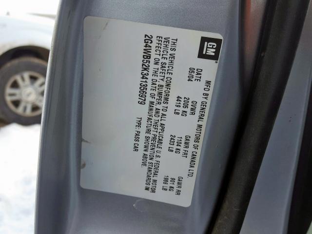 2G4WB52K341356979 - 2004 BUICK REGAL LS  照片 10