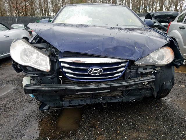 KMHDU4AD8AU994840 - 2010 HYUNDAI ELANTRA BLUE  photo 9