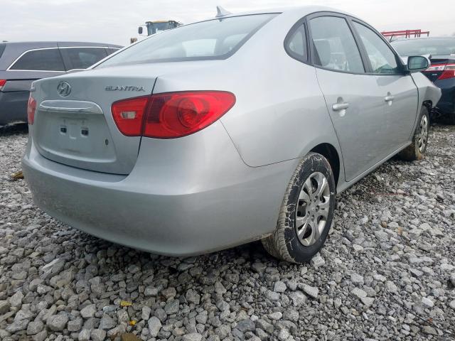 KMHDU4AD8AU142598 - 2010 HYUNDAI ELANTRA BLUE  photo 4