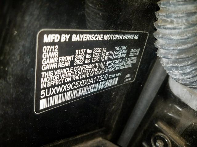 5UXWX9C5XD0A17350 - 2013 BMW X3 XDRIVE28I  photo 10