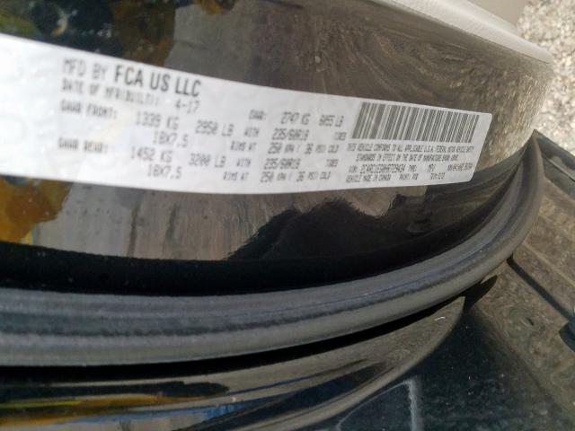 2C4RC1EG0HR729434 - 2017 CHRYSLER PACIFICA TOURING L PLUS  photo 10