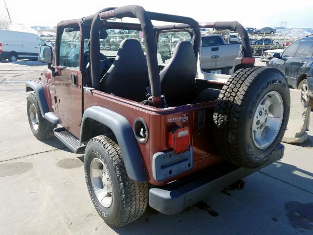 1J4FA49S22P705762 - 2002 JEEP WRANGLER / TJ SPORT  photo 3