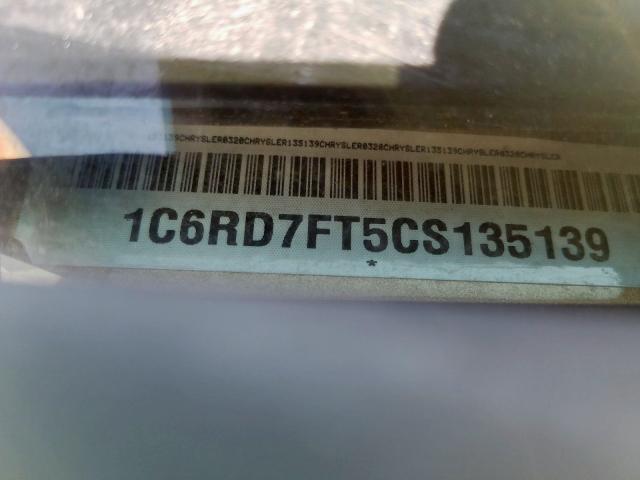 1C6RD7FT5CS135139 - 2012 DODGE RAM 1500 ST  photo 10