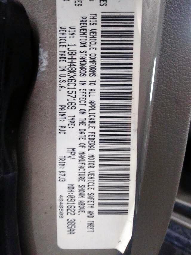 1J8HH48KX6C157169 - 2006 JEEP COMMANDER  照片 10