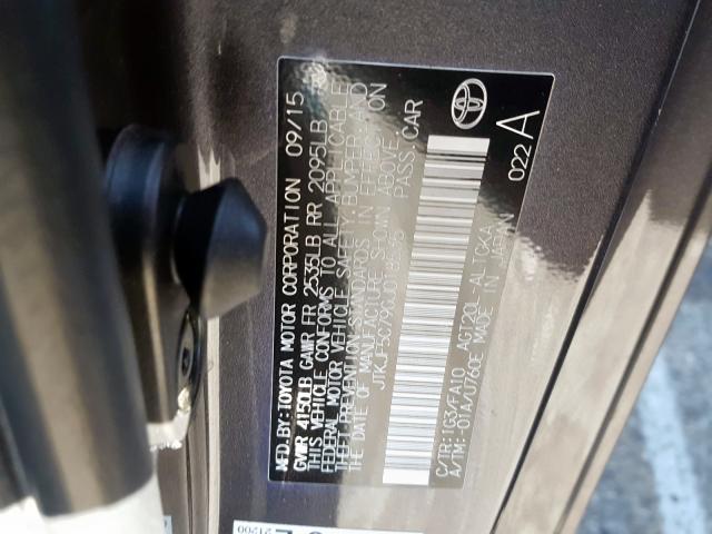 JTKJF5C79GJ018535 - 2016 TOYOTA SCION TC  照片 10