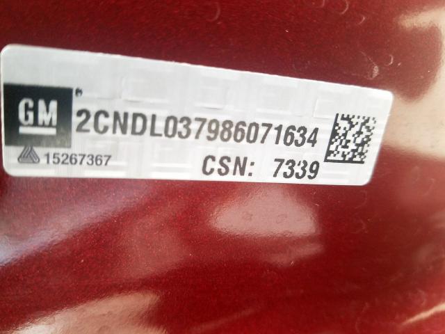 2CNDL037986071634 - 2008 CHEVROLET EQUINOX SPORT  photo 10