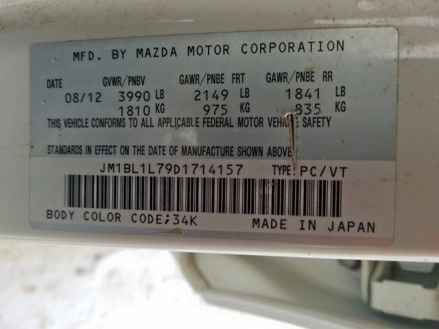 JM1BL1L79D1714157 - 2013 MAZDA 3 I  photo 10