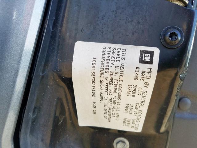 1G8AL58FX6Z171192 - 2006 SATURN ION LEVEL 3  photo 10