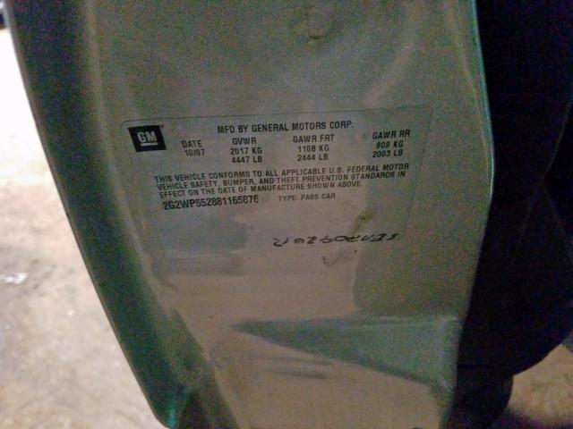 2G2WP552881165876 - 2008 PONTIAC GRAND PRIX  photo 10