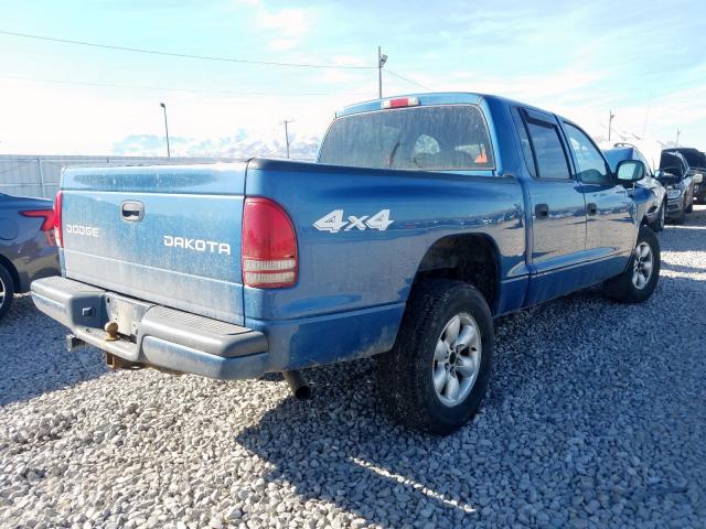 1D7HG38N64S611361 - 2004 DODGE DAKOTA QUAD SPORT  photo 4