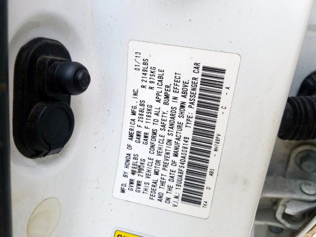 19UUA8F54DA008149 - 2013 ACURA TL TECH  photo 10