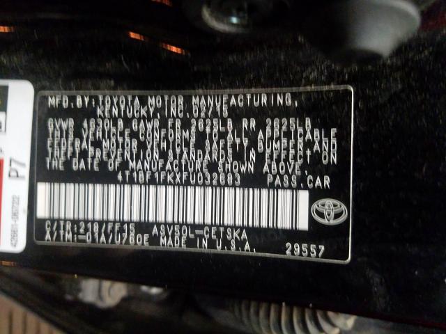 4T1BF1FKXFU032683 - 2015 TOYOTA CAMRY LE  photo 10