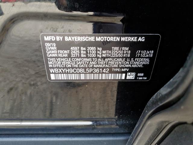 WBXYH9C08L5P36142 - 2020 BMW X2 SDRIVE28I  photo 10