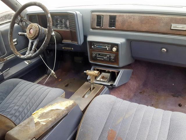 1G1AZ37G1ER220905 - 1984 CHEVROLET MONTE CARLO  photo 9