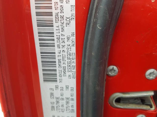 3C63R3GL8FG671514 - 2015 RAM 3500 ST  photo 10