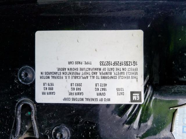 1G1ZS51F26F192733 - 2006 CHEVROLET MALIBU LS  照片 10