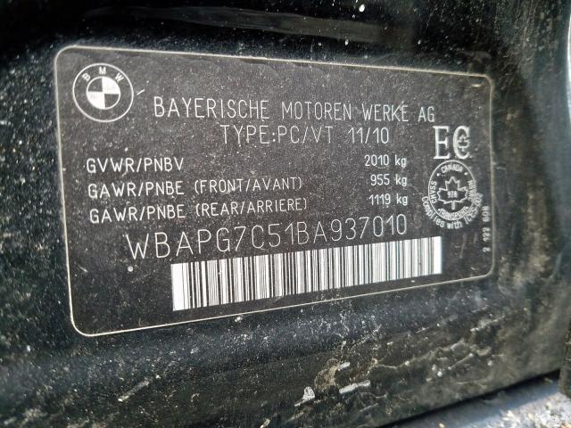 WBAPG7C51BA937010 - 2011 BMW 323 I  photo 10